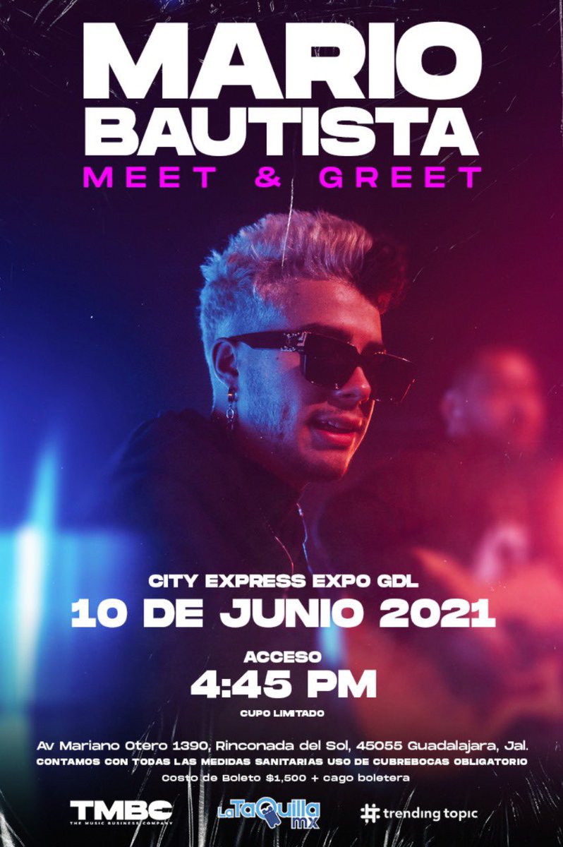 mariobautista_'s tweet image. 11:14 Primer M&amp;amp;G de la nueva normalidad 🙌🏻⚡️🙌🏻⚡️ ya quiero verlos !!! 

Boletos: mariobautista.lataquillamx.com/venta/es/meet-…
