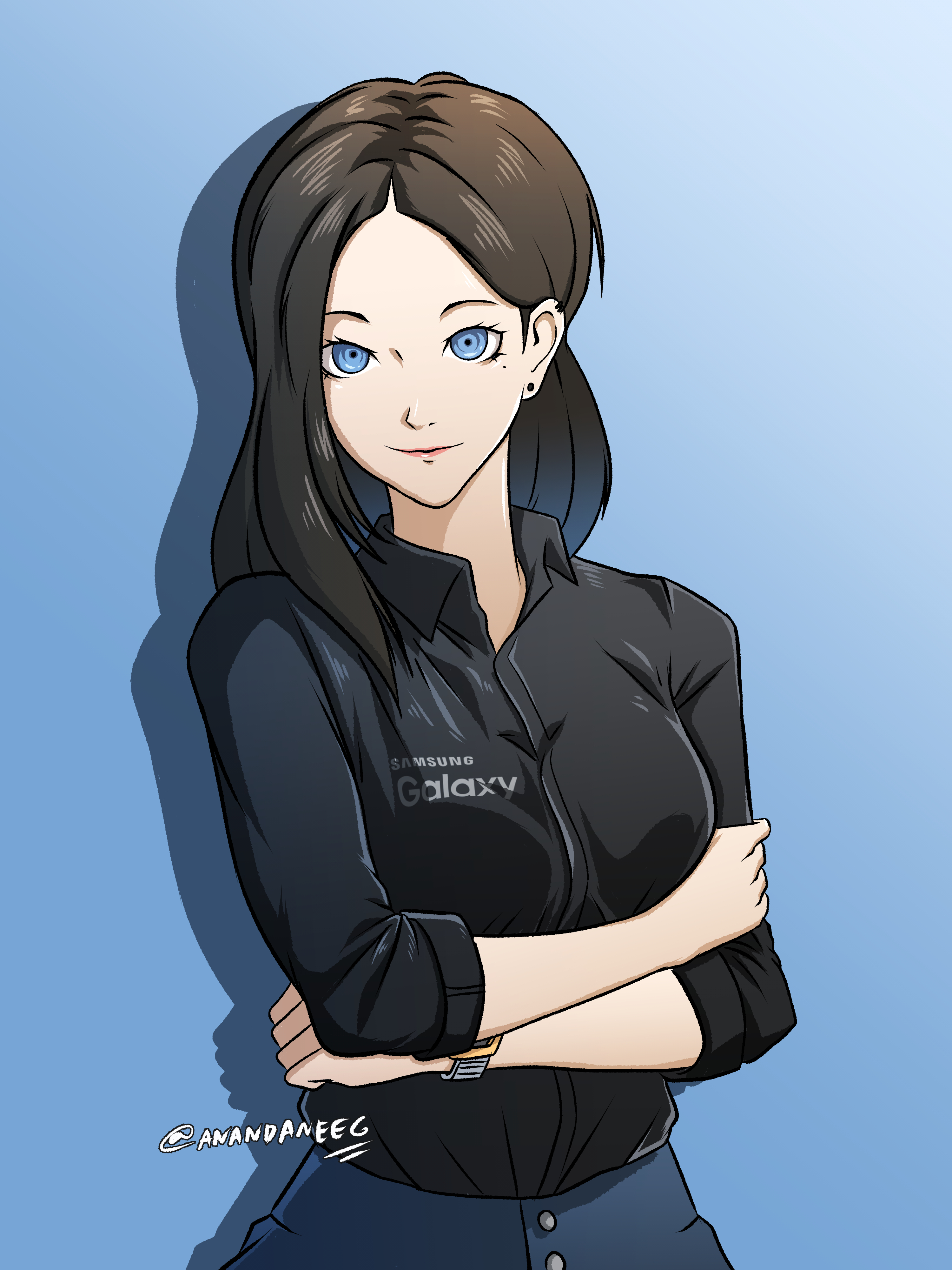 Nanda Illustrator Sam Samsung Virtual Assistant Is Waifu Material Fanart By Me Samsungsam Samsunggirl Samsungvirtualassistant Samsung Sam Animeart Art Artistsontwitter T Co Fbebhovbb8 Twitter