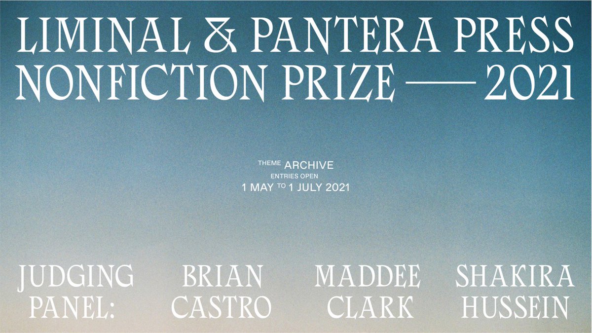 Three of the Liminal editors are threatening to quit, in order to enter this prize! It's rude but look I get it 
liminalmag.com/prizes-fellows…