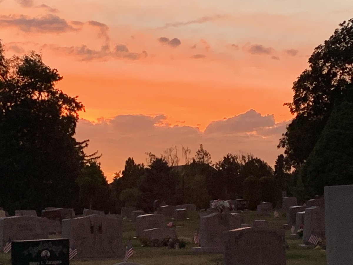 Some amazing skies over the historic cemetery in Salt Lake City. @SLCPPL