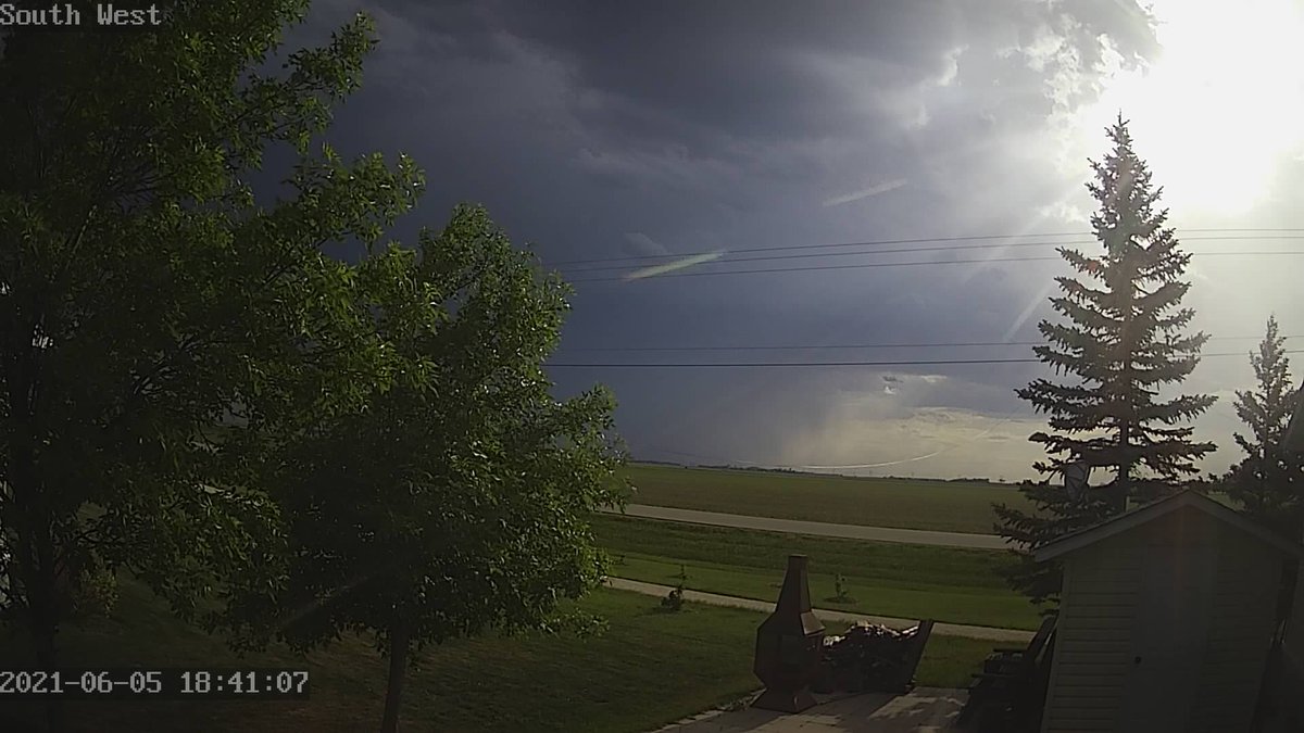 Incoming! Webcam from Sanford at 6:41 pm looking SW #mbstorm