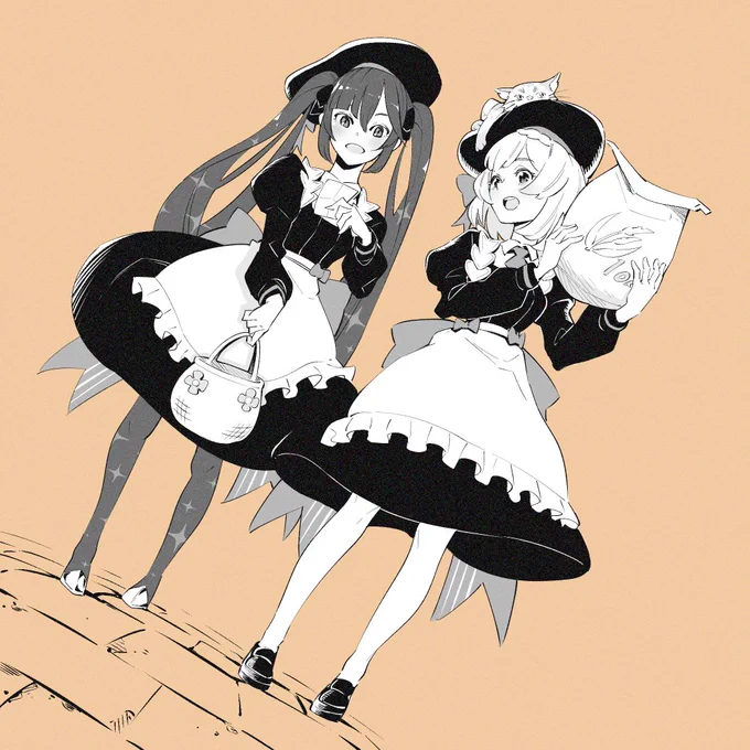 モナ&ノエル
メイド騎士入門
#原神 #原神イラスト 