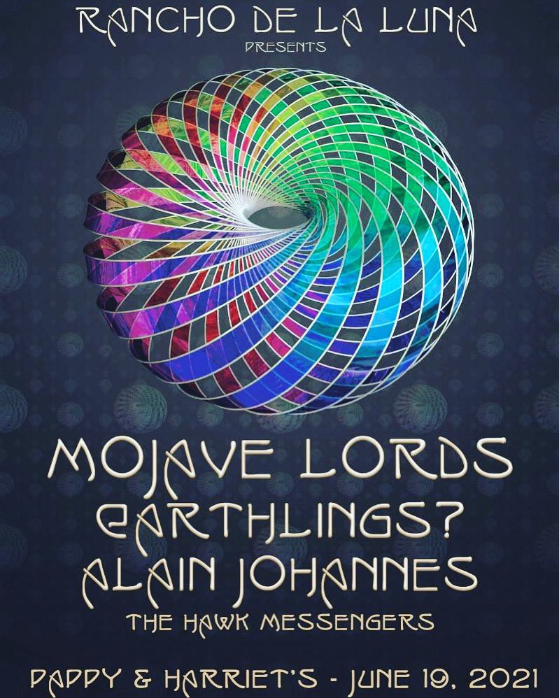 We’re so looking forward to all of us playing a LIVE show again! Two weeks from tonight Everyone is welcome come on out!! Doors 5pm ticket link in bio Poster Art by Bingo 🎼🎤🎹🎸🌞🌚💫🤘💀👽#humalien #rockshow #pioneertown #pappyandharriets