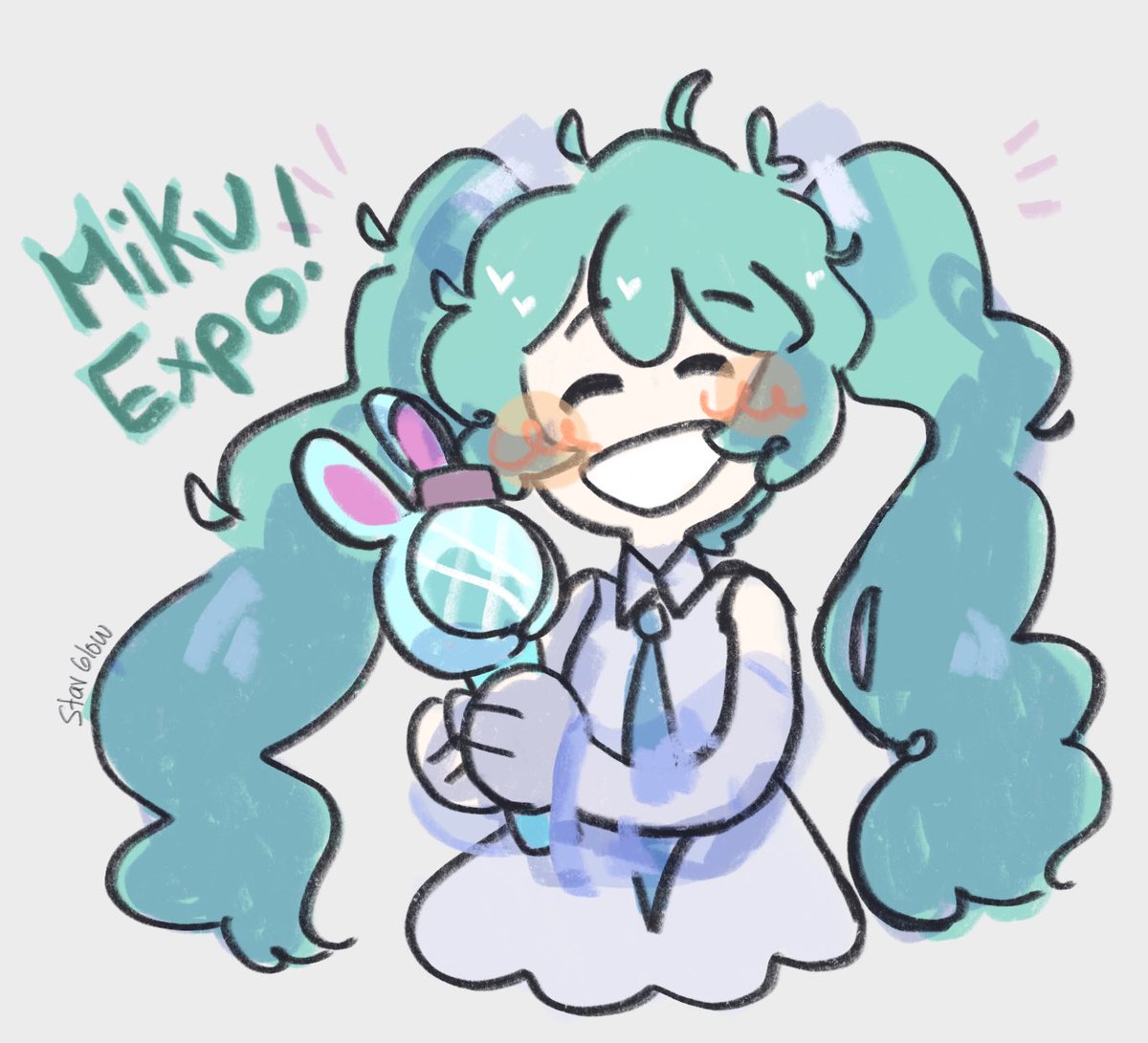 初音ミク 「Happy #MIKUEXPO2021 ! 」|StarGlow🌻@ LAYTON IS BACK☕のイラスト