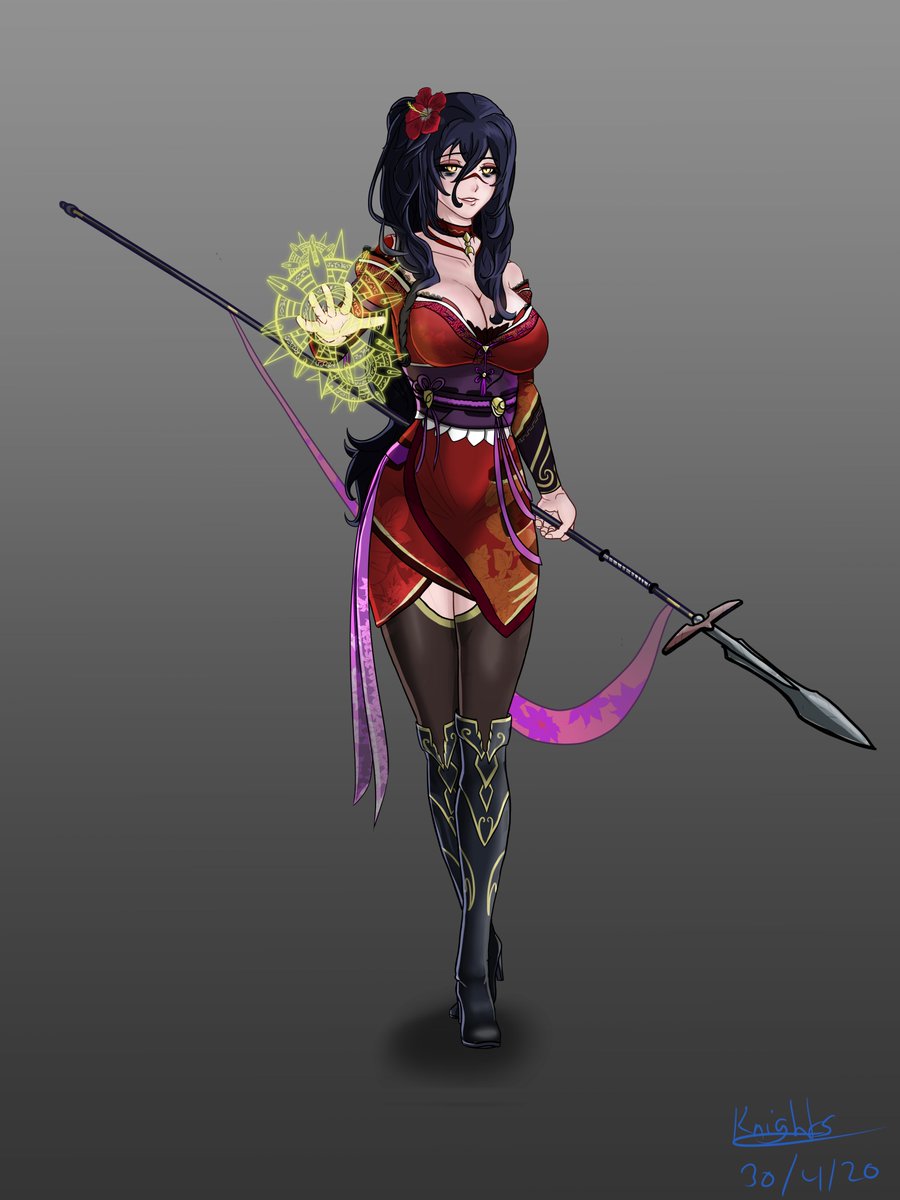 Just to kick things off, wanted to post some older work. Here's one of my main OCs, Arienne, an immortal witch- evil, but retired. Imagine if Sauron was a pretty freeloader after getting ganked by some hobbits.