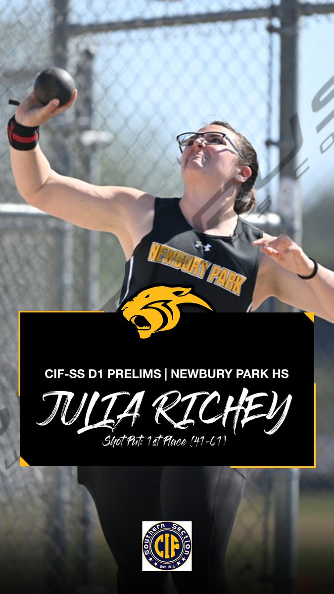 velocityfueled's tweet photo. Congratulations Julia Richey!
Ticket π« Punched to D1 Finals with a throw of 41-01 for 1st Place!!
@NPHSTF #NPThrows #PantherStrong πͺπΌ
@NPHSAthletic
@hurey736465 https://t.co/lMXlVxKTiD