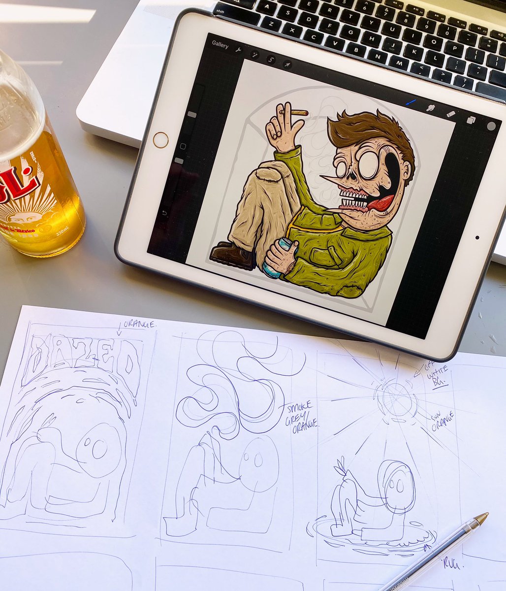WokeDraws's tweet photo. Lockdowns hit Melbourne again and that means more time to work on some projects I’ve been putting off for a long while. I’ll have updates on this print design in the next few days, stay tuned! 🤟🏼

#wokeart #design #sketch #procreate #adobe #artist #draw #graffiti #streetart https://t.co/q268OE2VBn