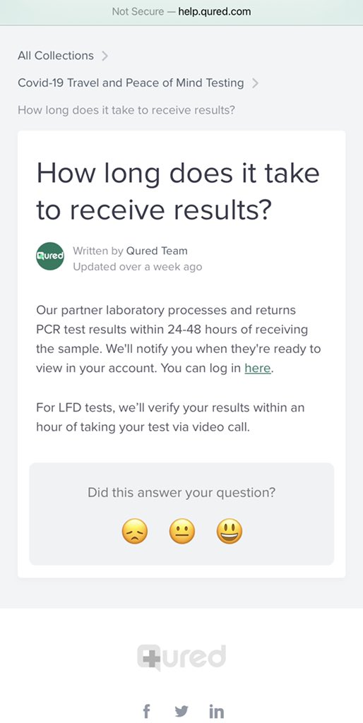 CraigDowsett11's tweet photo. @quredhealth Results within 1h of taking the test. It’s now been over 31h and we fly tomorrow? No response to emails and no contact details that work. Are you still in operation.
@britishairways recommend using the company this company

#quredhealth #LFD #covid19test #safetofly https://t.co/1RQOASrRhs