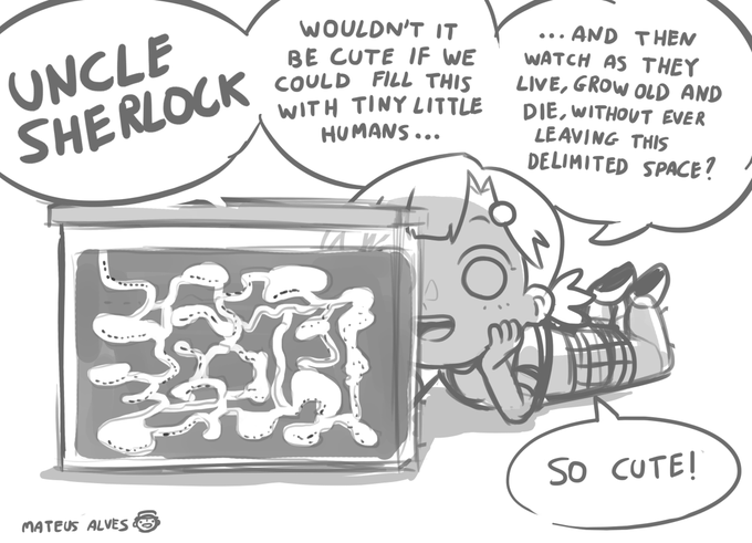 Young Ame and her ant farm 