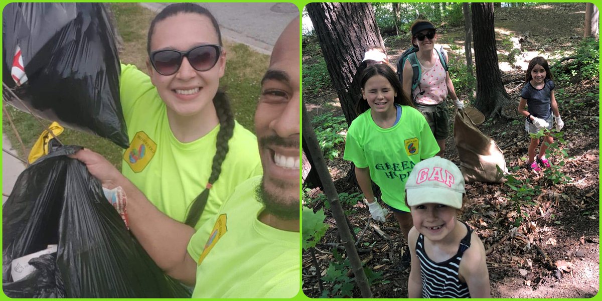 #GreenHope in Canada 🇨🇦 once again! Two more urban cleanups undertaken by our members, Sterling, Sam & Lucy in their respective hometowns in Ontario for #WorldEnvironmentDay, #GenerationRestoration & #ForNature! #SDG11 #SDG12 #LastDecadeOfAction #LeaveNoOneBehind