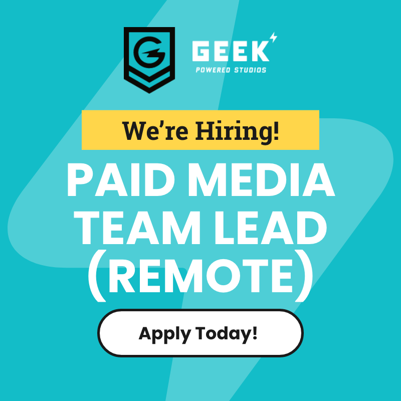 GeekPowered's tweet photo. Interested in working at a top-tier digital marketing agency with proven, data-driven results? Geek Powered Studios could be the perfect place for you to maximize your potential and collaborate with an all-star team. Visit our website's Careers' page. https://t.co/s5dIIhtn9L https://t.co/ziFVO9becO