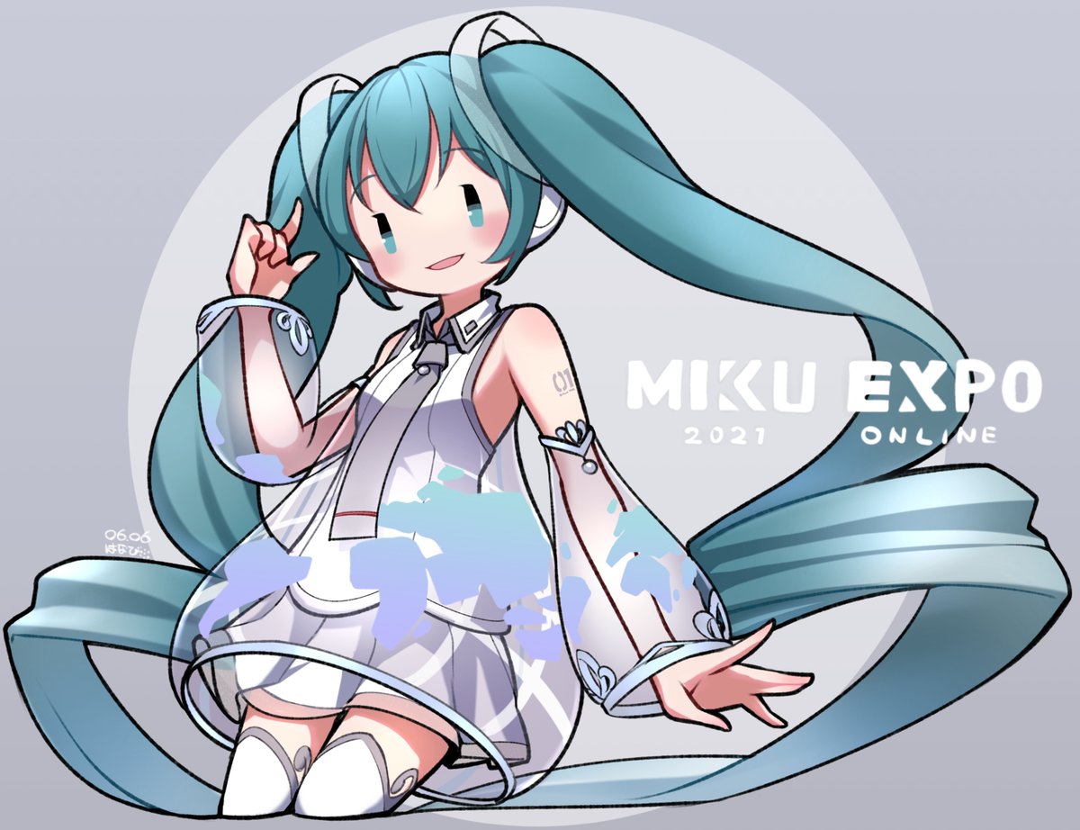 初音ミク 「Today!🎉 #MIKUEXPO2021 」|日渡はなび (Commissions Please wait!✨)のイラスト