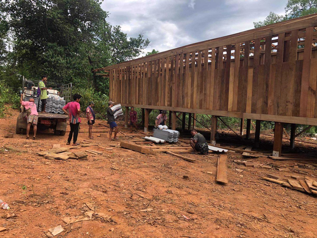 PartnersRelief's tweet photo. Children need somewhere safe to go to school, even when conflict and oppression by the #MyanmarMilitary continues. 

Construction is almost completed on this brand new dormitory for 50 students in #Karen State, Myanmar  - funded by @PartnersRelief.

#WhatsHappeningInMyanmar https://t.co/SHOzyQTaKS