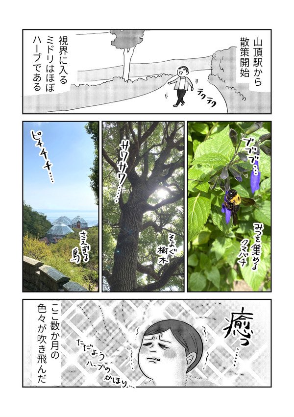 【神戸で秋の遠足をして癒された話】
(1/3)
布引ハーブ園はとてもよいところです…大人の遠足最高ぅ!🍶
#エアコミティア #エアコミティア136 #漫画が読めるハッシュタグ 