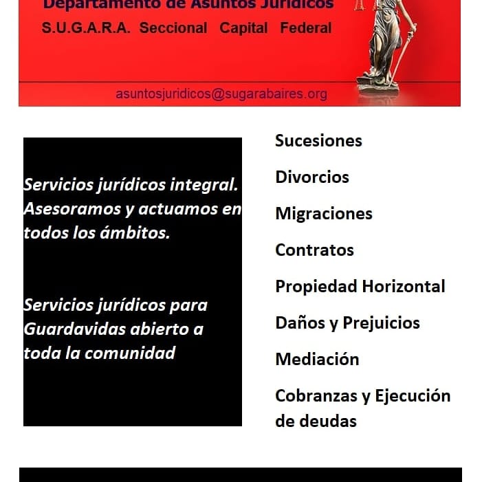 Departamento de Asuntos Jurídicos del SUGARA Capital Federal