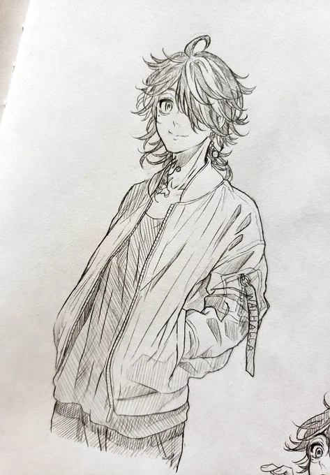 アニメの配信待ちながら描いた一虎 