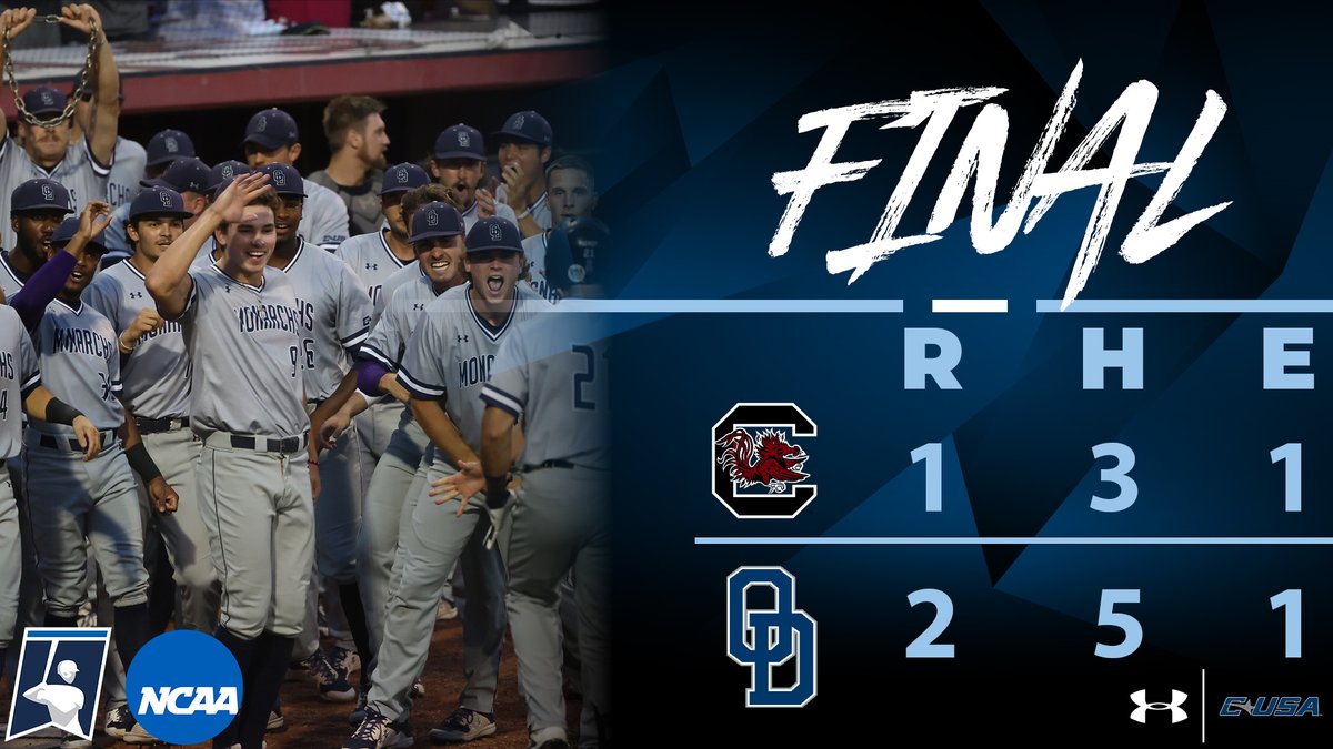 ODUBaseball's tweet photo. 𝙃𝙊𝙒 𝘼𝘽𝙊𝙐𝙏 𝙏𝙃𝙀𝙈 𝙈𝙊𝙉𝘼𝙍𝘾𝙃𝙎❗

#𝐎𝐃𝐔 𝐓𝐎𝐎 𝐌𝐔𝐂𝐇 𝐅𝐎𝐑 𝐆𝐀𝐌𝐄𝐂𝐎𝐂𝐊𝐒‼️

𝘔𝘰𝘴𝘵 𝘧𝘢𝘯𝘴 𝘰𝘶𝘳 𝘱𝘳𝘰𝘨𝘳𝘢𝘮 𝘩𝘢𝘴 𝘦𝘷𝘦𝘳 𝘱𝘭𝘢𝘺𝘦𝘥 𝘪𝘯 𝘧𝘳𝘰𝘯𝘵 𝘰𝘧.

𝟭𝗦𝗧 𝗘𝗩𝗘𝗥 𝗥𝗘𝗚𝗜𝗢𝗡𝗔𝗟 𝗙𝗜𝗡𝗔𝗟 𝗔𝗣𝗣𝗘𝗔𝗥𝗔𝗡𝗖𝗘

#RoadToOmaha 🦁⚾ https://t.co/XHFxA6IQbt