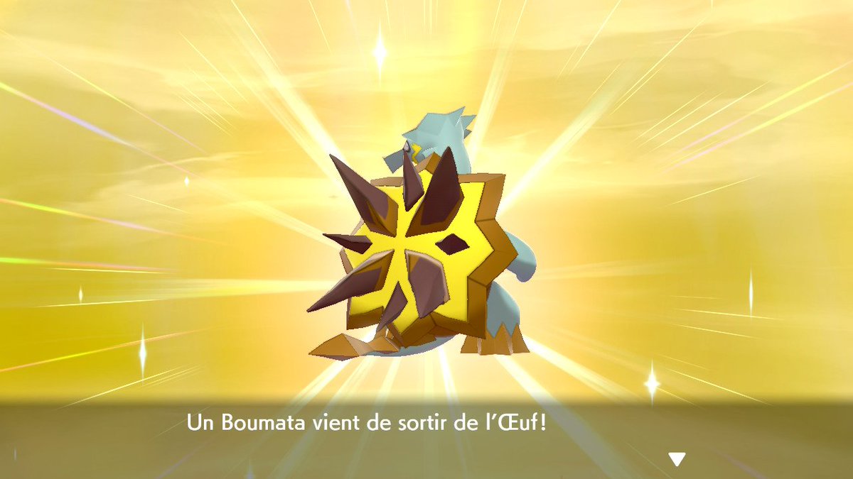 Kint_HS's tweet photo. C'est le Boumata shiny qui est tombé en 340 œufs en Masuda. Il a vraiment un style incomparable ! Ectoplasma à l'air de l'apprécier 👍 https://t.co/dqNzDaDUav