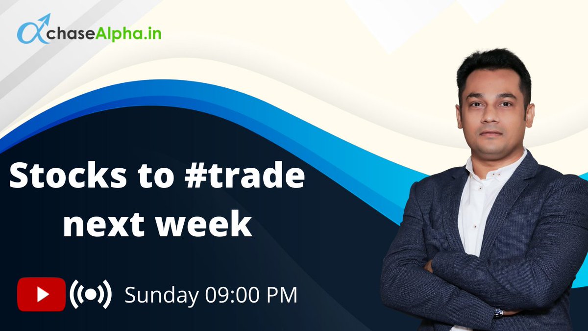 Vishvesh03's tweet photo. Do Join today at 09:00 PM IST

#StocksToTrade next week

Youtube Live 

https://t.co/hUImMs5w7E

use hashtag #askVish to ask your queries. https://t.co/FPeqtk4FNZ