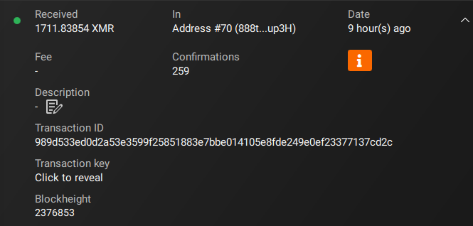 DontTraceMeBruh's tweet photo. 🚨🚨Over 3949 #Monero has been donated to the general fund in the last 60 days over several large transactions. Worth over a million dollars at current prices.

2929 of those XMR was donated in just the past week, the most recent being a donation of 1711 ($462k) $XMR yesterday. https://t.co/ZcwUAuZS3d