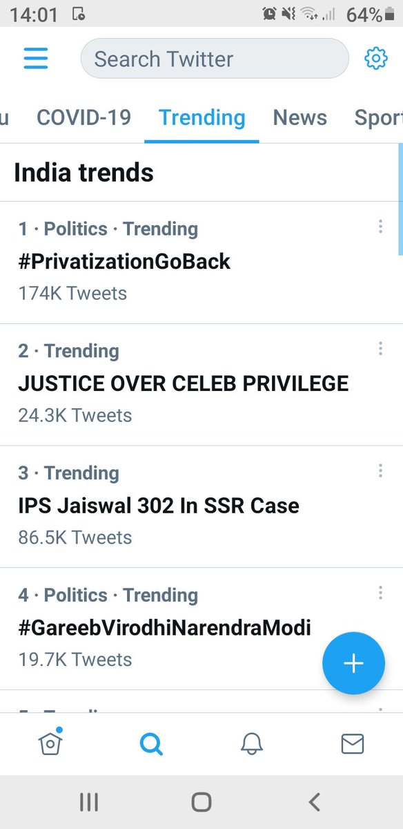 CHHAVIParashar5's tweet photo. With in few mintues we are trending on top , this is called powet of unity.....
#PrivatizationGoBack https://t.co/7sQRL2rLar