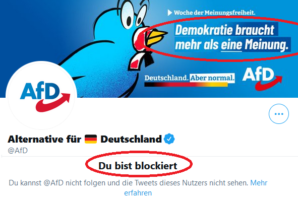 Buntesamt_DE's tweet photo. Was die #fckafd verspricht
vs
Was die AfD betreibt

#Zensurpartei #Zensur #ltwsa21 https://t.co/9ygTqBj9DS