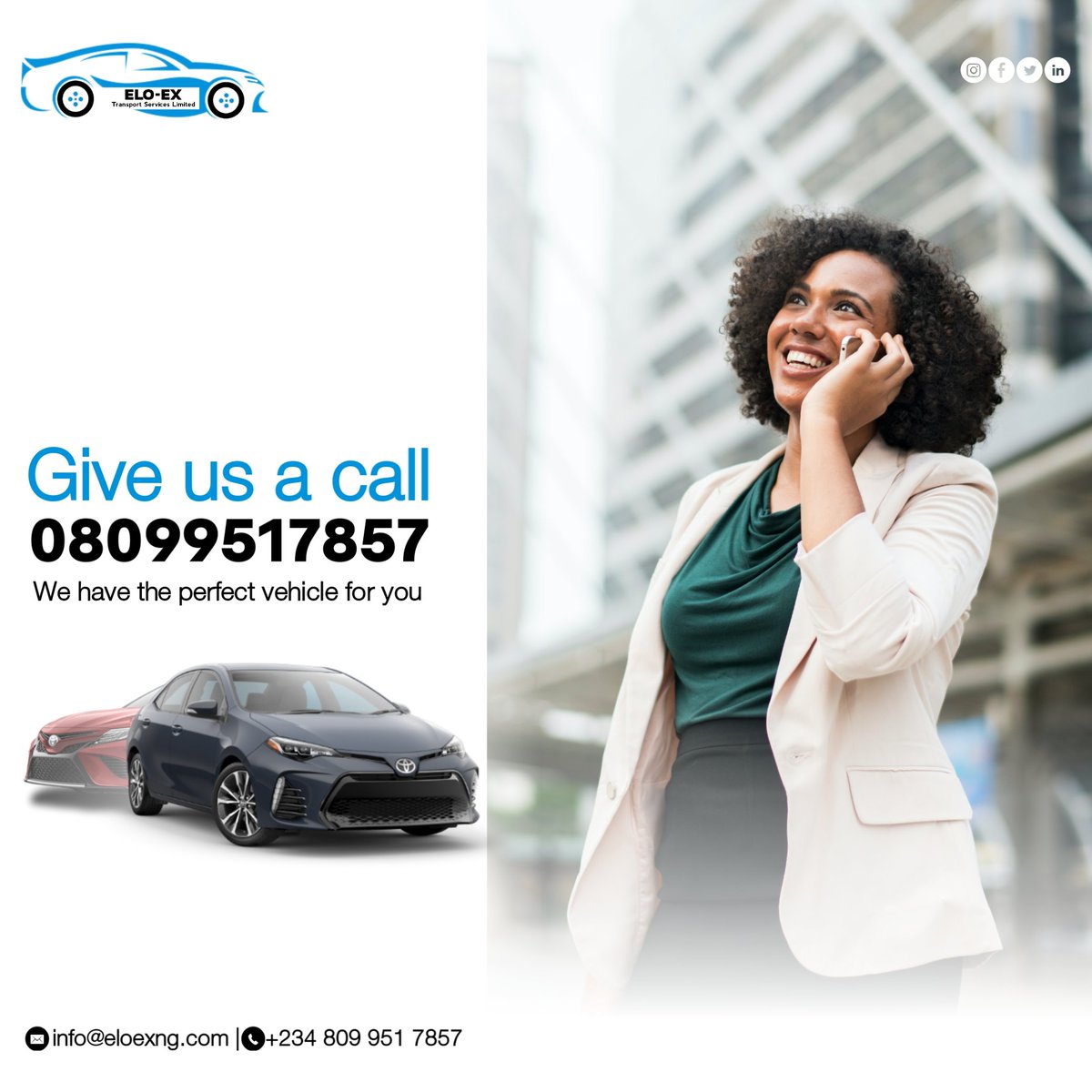 eloexng's tweet photo. Let's get the perfect vehicle to suit your corporate/personal needs. Enjoy every moment you spend on the road. 

Book any vehicle of your choice now!
https://t.co/3SnfWQcTcP

#eloexng
#carhire
#carrentals
#Lagos
#sundayvibes https://t.co/2eTwHX2SNr