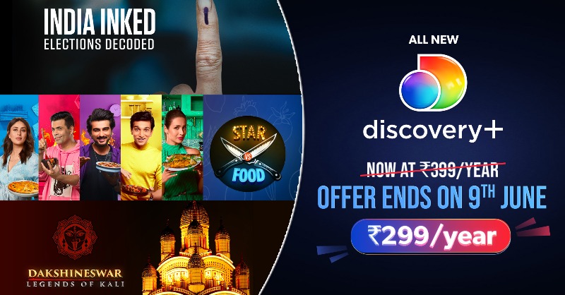 discoveryplusIN's tweet photo. Last chance to grab the all new Discovery+ premium at just Rs.299. Get access to wholesome entertainment for you &amp; your family.