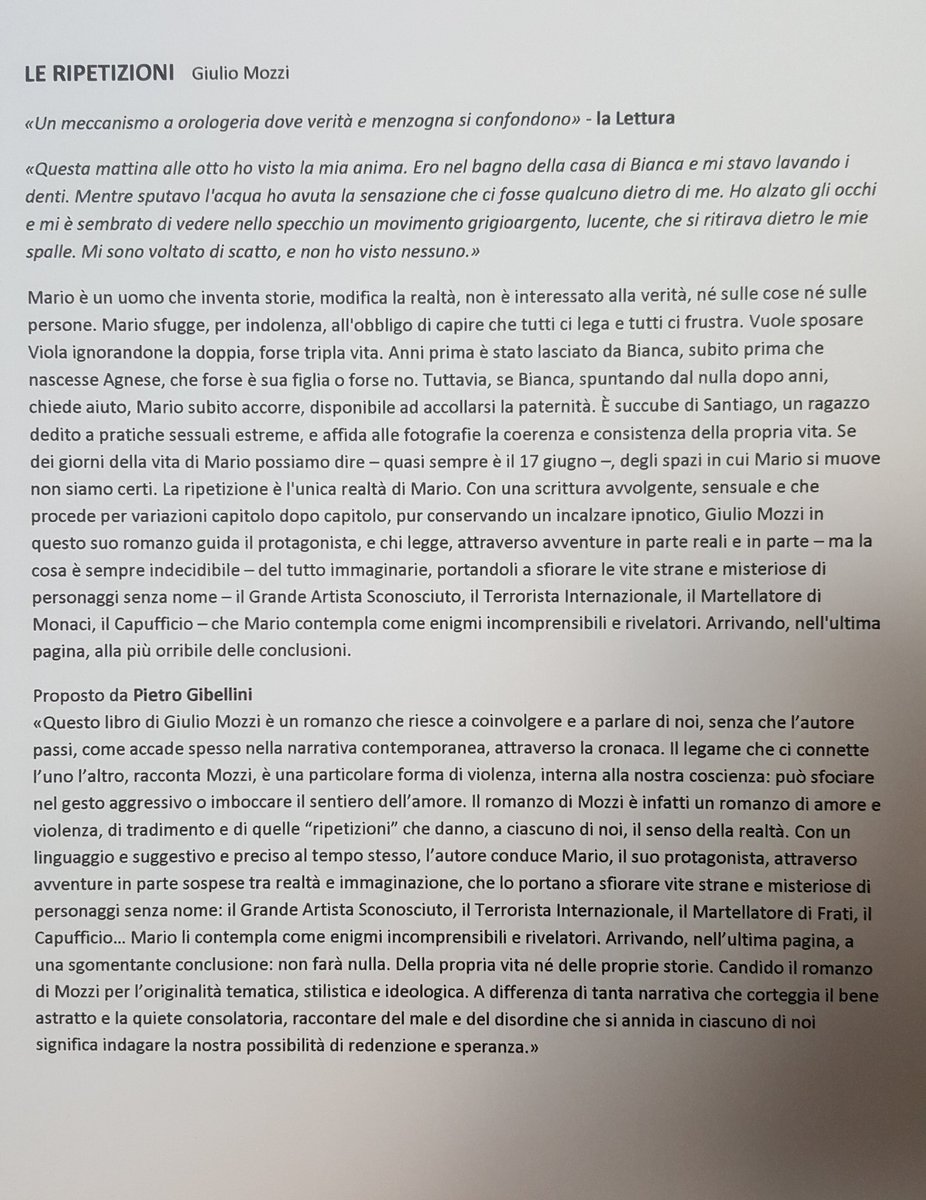 《La raccontava spesso, Mario, questa storia: di come in un giorno di giugno -un 17 giugno diceva lui ma secondo noi andava a occhio- improvvisamente ritrovò la propria infanzia che credeva perduta》 Mozzi - #LeRiptizioni @MarsilioEditori #domenicaincipit @letsbookorg #6giugno