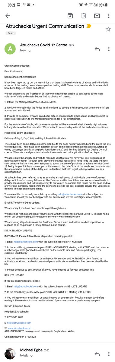 Michaelegbe's tweet photo. @laweenatroshi @atruchecks if you think you can intimidate me you are bigger idiots than I thought. I want my money back you bunch of criminals. @GOVUK see they threaten people rather than give them their money back take them off #atruchecks #laweenatroshi #scammer #Theif #govuk https://t.co/wpoo36llgj