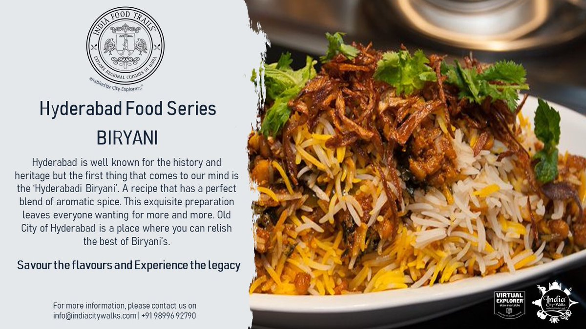 IndiaFoodTrails's tweet photo. India Food Trail Series, exploring Hyderabad’s delectable!
#hyderabadwalks #culinarywalks #virtualexplorer #hyderabadicuisine #biryani #flavours https://t.co/L2VPRt9bzw