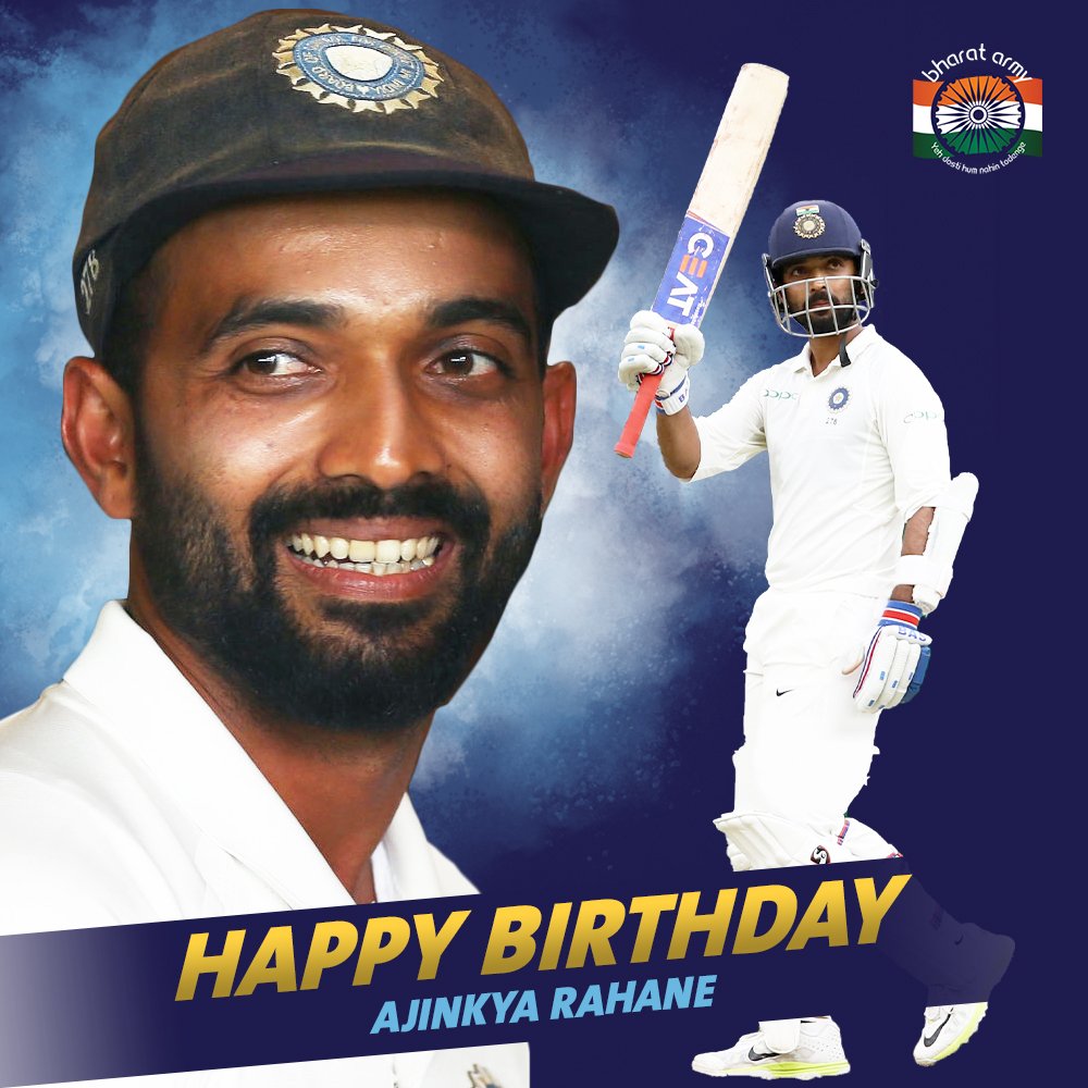 Happy birthday to ajinkya Rahane  