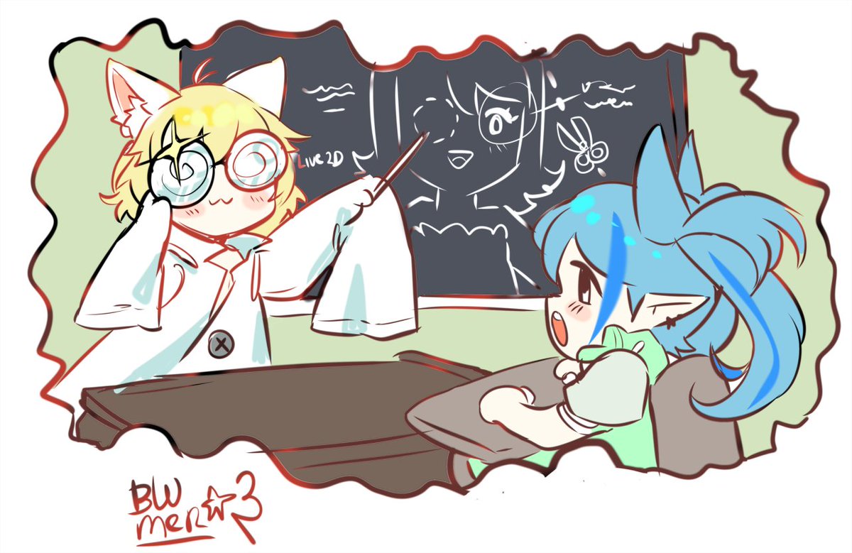 Blumthewaifu's tweet photo. gracias por tu tiempo y las clasesitas de live2D @Grisse_Mn  e aprendido muchísimo +0+ UwU <3!!! eres un amor espero podamos seguir siendo wenas amiwis UWu ❤️❤️❤️ https://t.co/NJOSkMxAn5