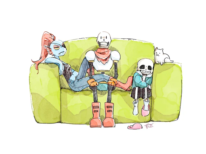仲良くメタトンの番組観てる 