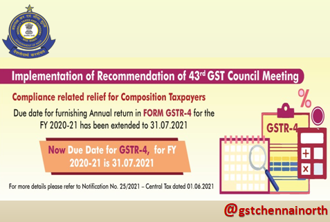 gstchennainorth's tweet photo. Important updates related to the implementation of recommendations made by the GST Council in its 43rd meeting.
Link to Notification No.25/2021: https://t.co/Rh3xZ6rTRi
#EkKarDeshBehtar #3yearsofGST @icsi_cs @theicai @ficci_india @ICAICMA @hindcham @pibchennai @FollowCII @FieoHq https://t.co/eAMvOu4buU