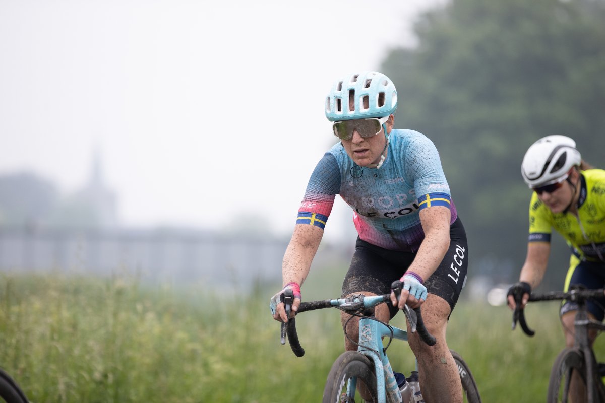 DropsCycling's tweet photo. About yesterday! A good return to racing after a few weeks off. What a superb course with around 30km of gravel, Rhode Photo was there to capture the action. Today we head to Roubaix for another recon ride. https://t.co/IyRFLnNDF9