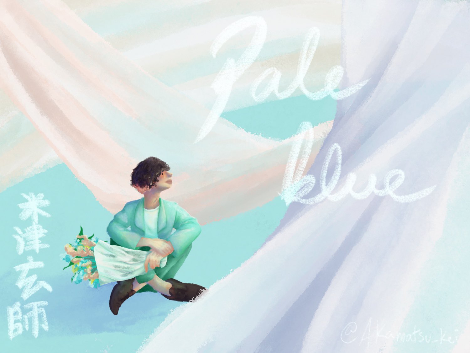 Kei Hiatus Indefinido Pale Blue Ipad Wallpaper Just Because I Wanted To Practice Painting ずっと Kenshiyonezu 米津玄師 イラスト Paleblue T Co Vkzpehxolk Twitter