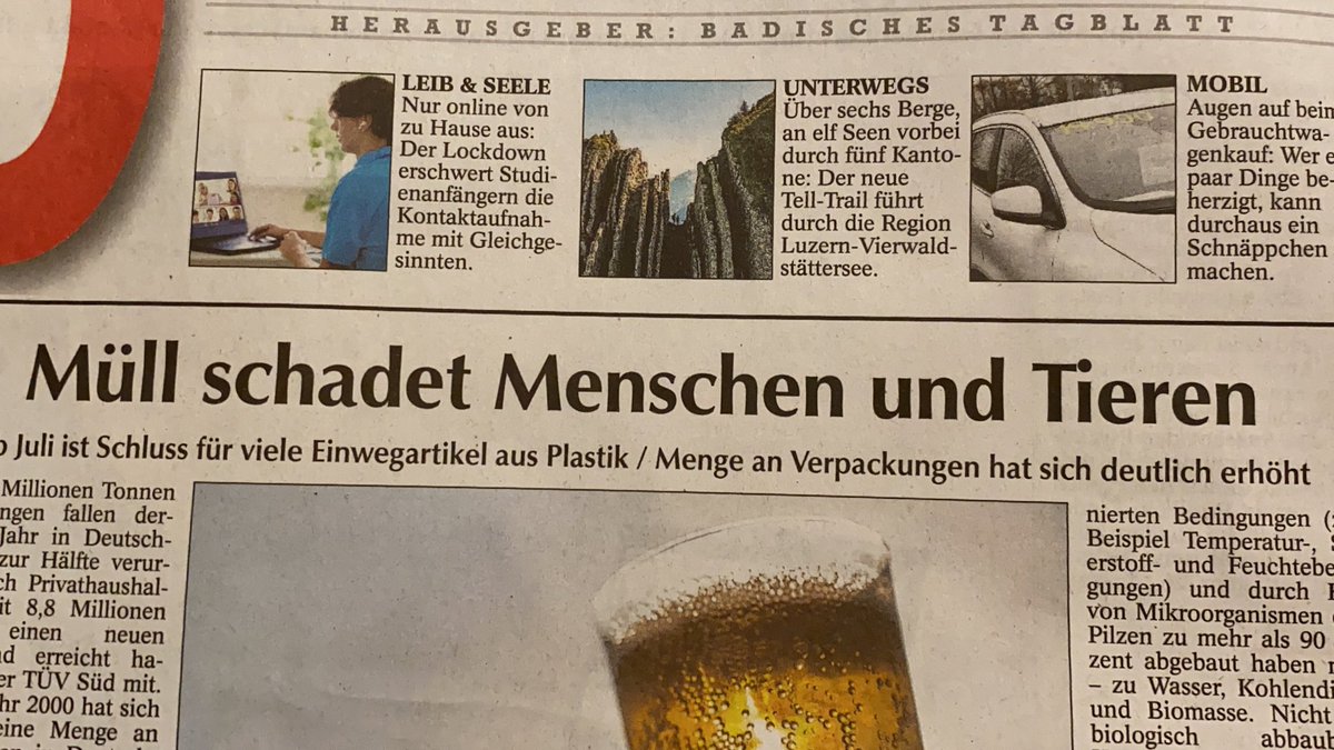 Bei der Überschrift passt das Loriot‘sche „Ach!?“.