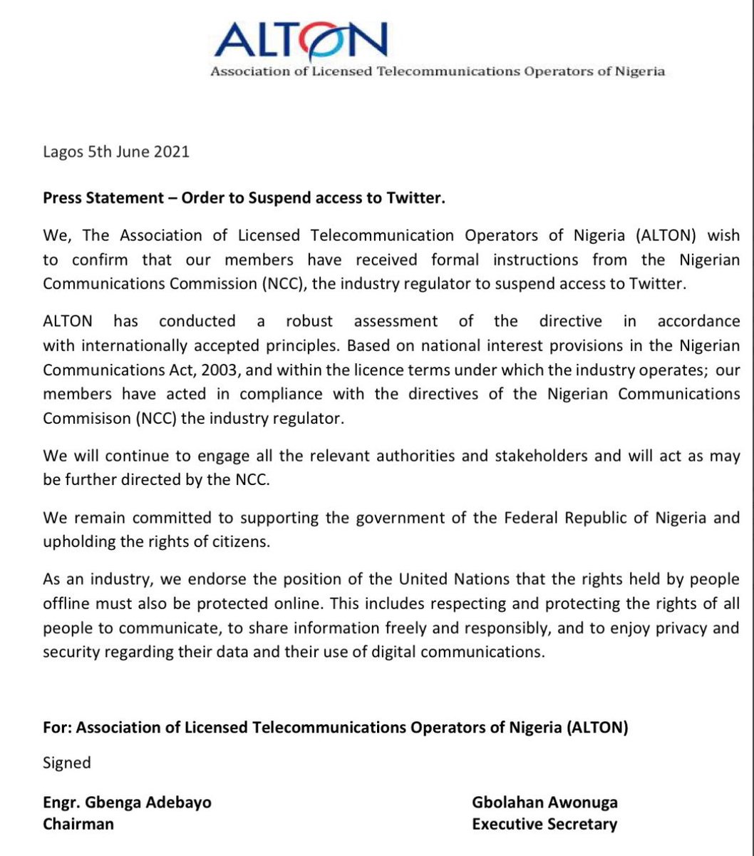AnthonyEhilebo's tweet photo. So in all this rage, I hope we know who gave the block twitter directive to telcos???
One guess???
Yes People, Your Terrorist Sympathizing Minister...
#TwitterBan #KeepitOn https://t.co/GW5xA5l8Ua