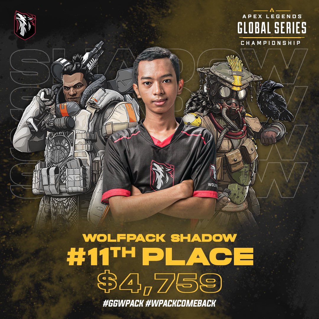 wpackapex's tweet photo. We just want to enjoy the moment we have now. It was amazing final of APAC South #ALGS Championship. Respect to all of team on Final. #ggwpack https://t.co/YvozrgShPG