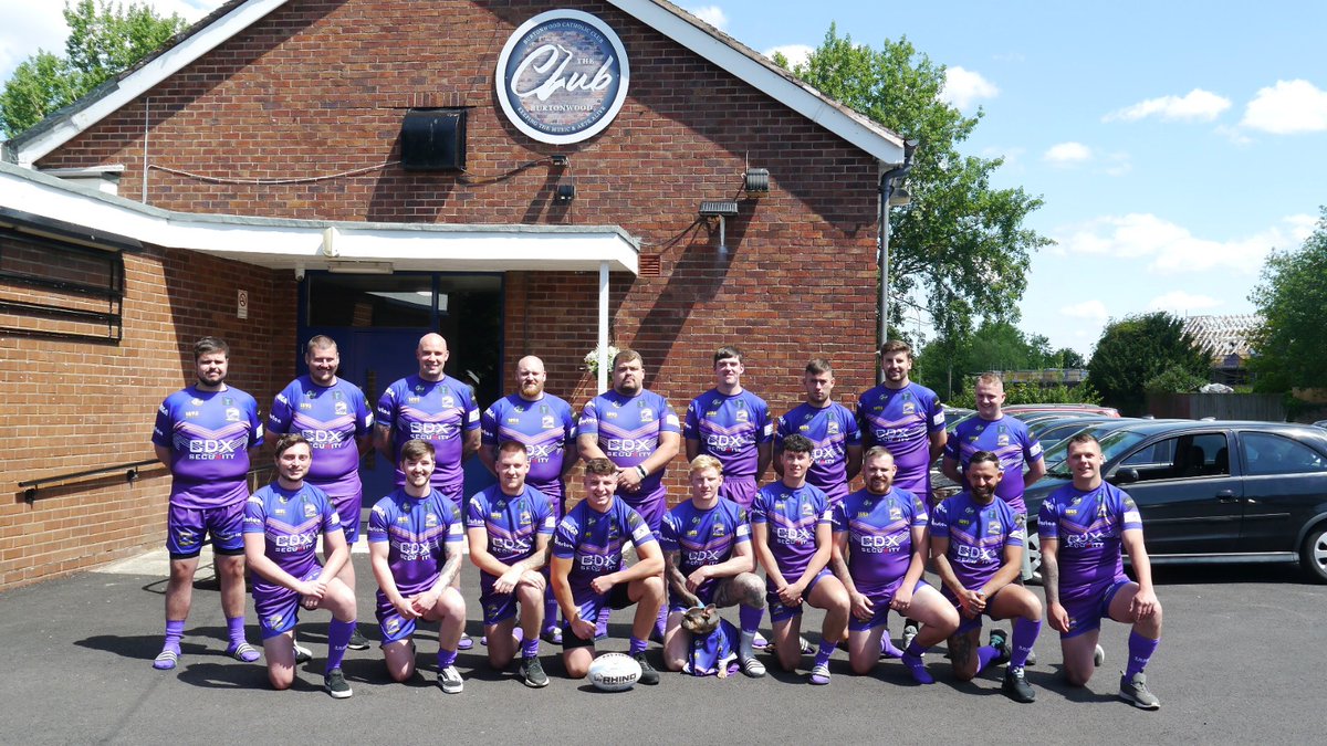 ClockChargersRL's tweet photo. The @BwoodChargersRL 2021 playing kit, made by @1895Sports, was unveiled yesterday.

We must offer a huge thank you to @John_Roddy and his team at @CDXsec @BartonCleaning &amp; @OmegaPeople_ your generosity is so much appreciated.

#ItsAllAboutThePeople
#ChargedUp
#BoltUp

⚡💜🤍💛⚡ https://t.co/LoC0zutpXQ