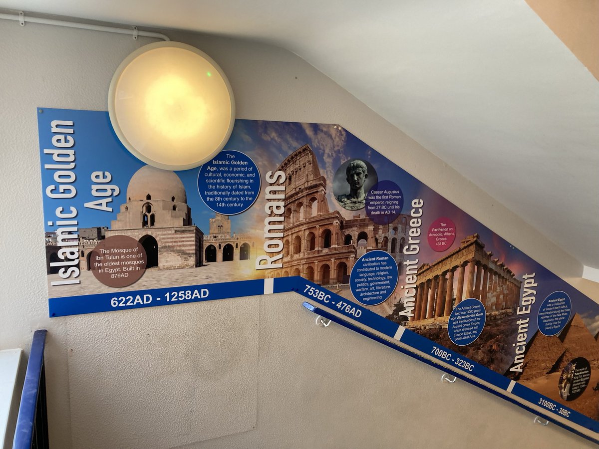 cubedcreative's tweet image. Students take important information and memorize it, which helps them understand the historical facts they have learned in class. Timelines stimulate curiosity, create a visual environment and promote learning. 

cubedcreative.co.uk/wall-graphics
#school #wallgraphics #teachers #education