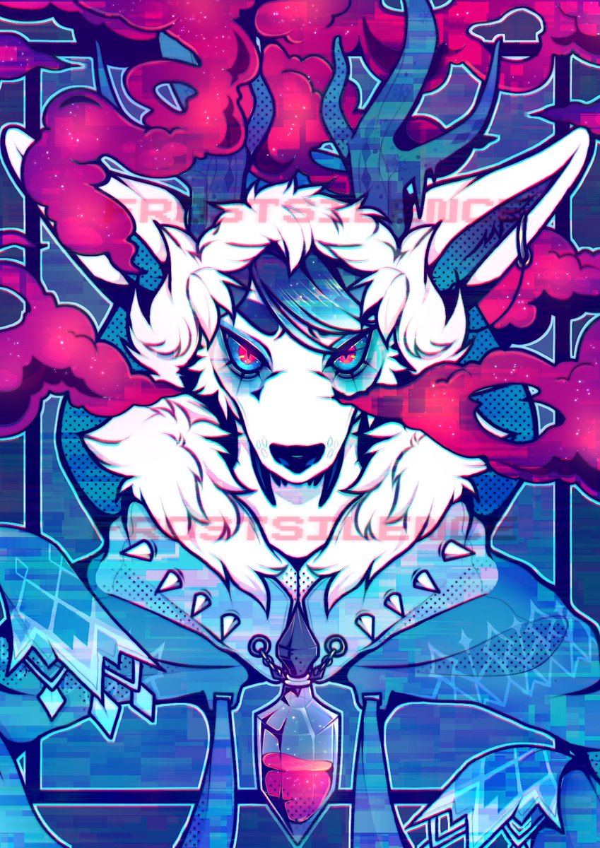 SaintFrostShh's tweet photo. I forgot to post this, but I made a poster design I hope to get printed for my workspace. I hope to make more graphic prints like these to sell someday. https://t.co/hjSmW5qW4H