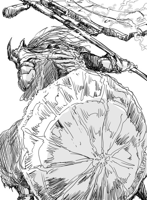 ファンボックスに『ダークソウルの熔鉄竜狩りの鎧』リクエストが来ていたので描きました 