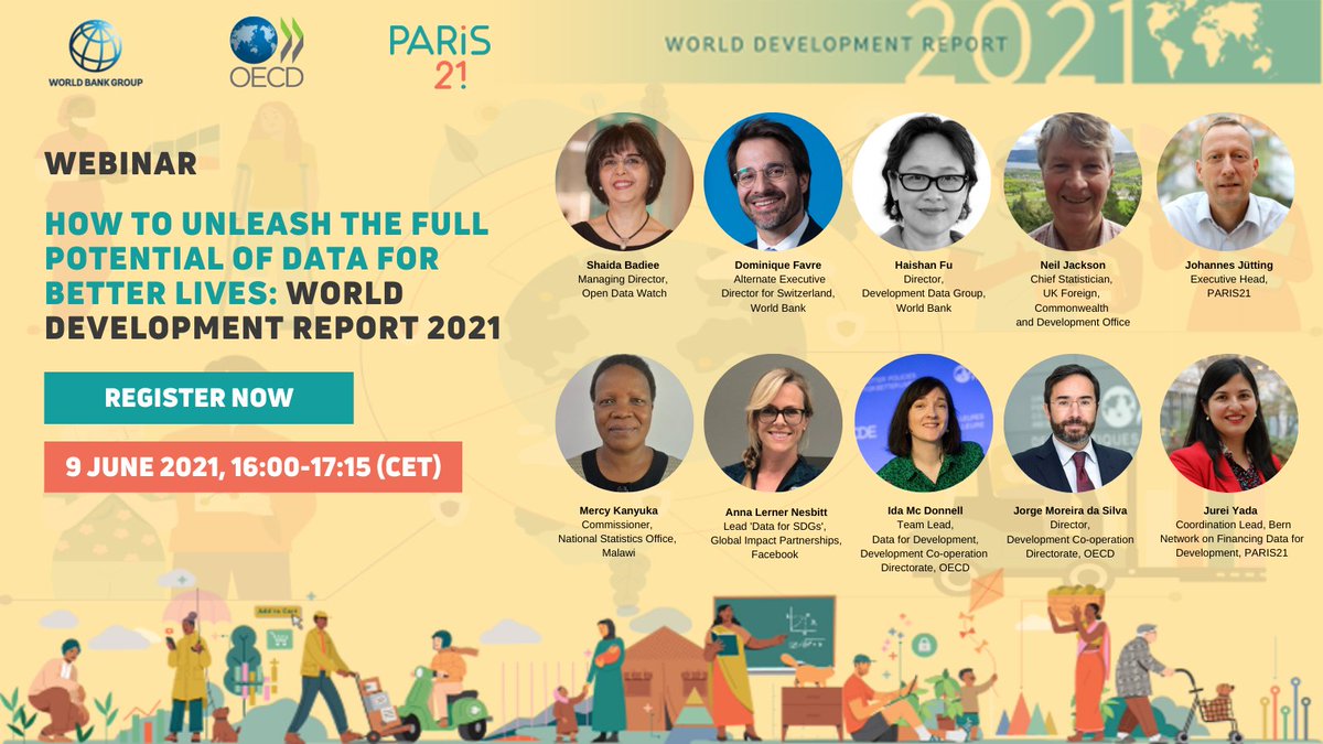 PARIS21 (@contactparis21) on Twitter photo Many barriers stand in the way of achieving the full potential of data, from incompatible data systems to lack of funding.
Join us & our guests from <a href="/OECDdev/">OECD Development</a>, @Facebook, <a href="/FCDOGovUK/">Foreign, Commonwealth & Development Office</a> & more for a discussion on possible solutions.
Register: bit.ly/3z4kLjG Many barriers stand in the way of achieving the full potential of data, from incompatible data systems to lack of funding.
Join us & our guests from <a href="/OECDdev/">OECD Development</a>, @Facebook, <a href="/FCDOGovUK/">Foreign, Commonwealth & Development Office</a> & more for a discussion on possible solutions.
Register: bit.ly/3z4kLjG