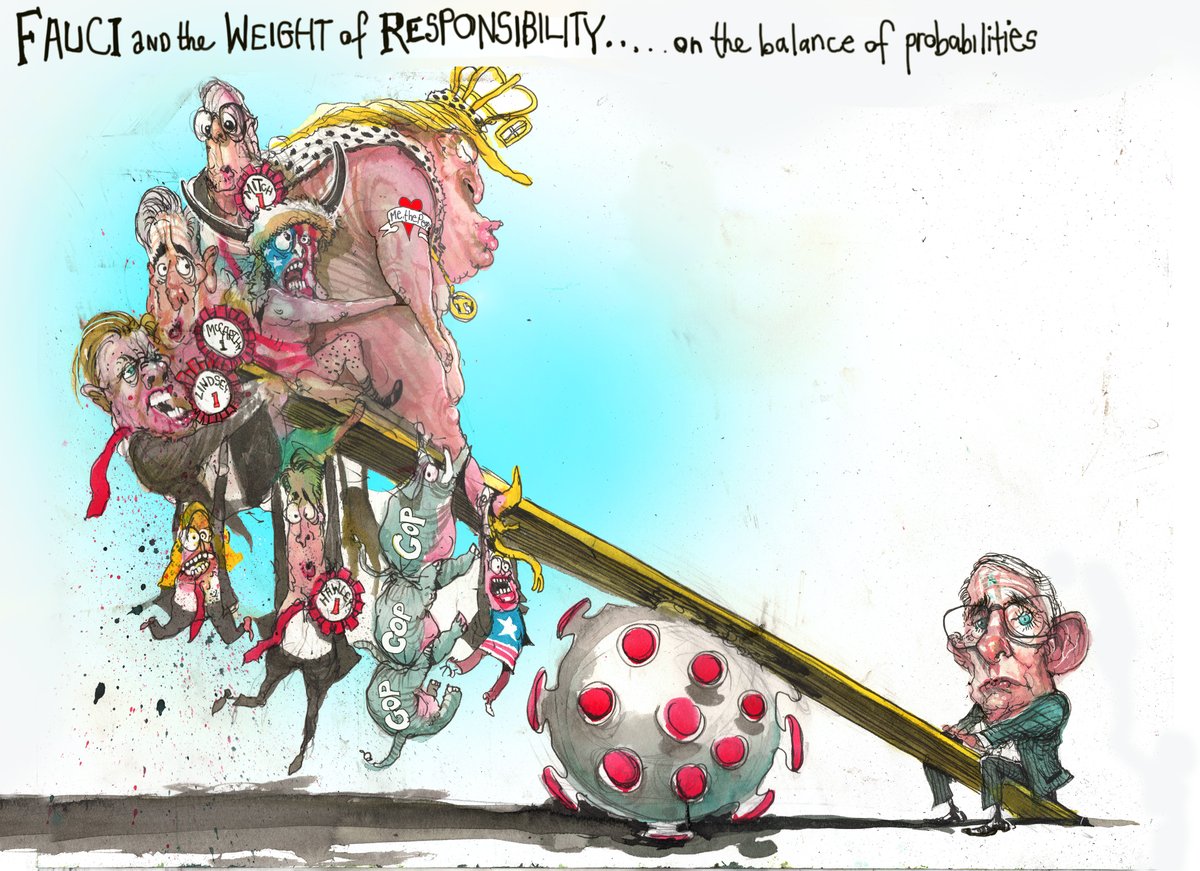 Dr Fauci dealing with a YUUUUUGE pile of deadweight trumpish trash
