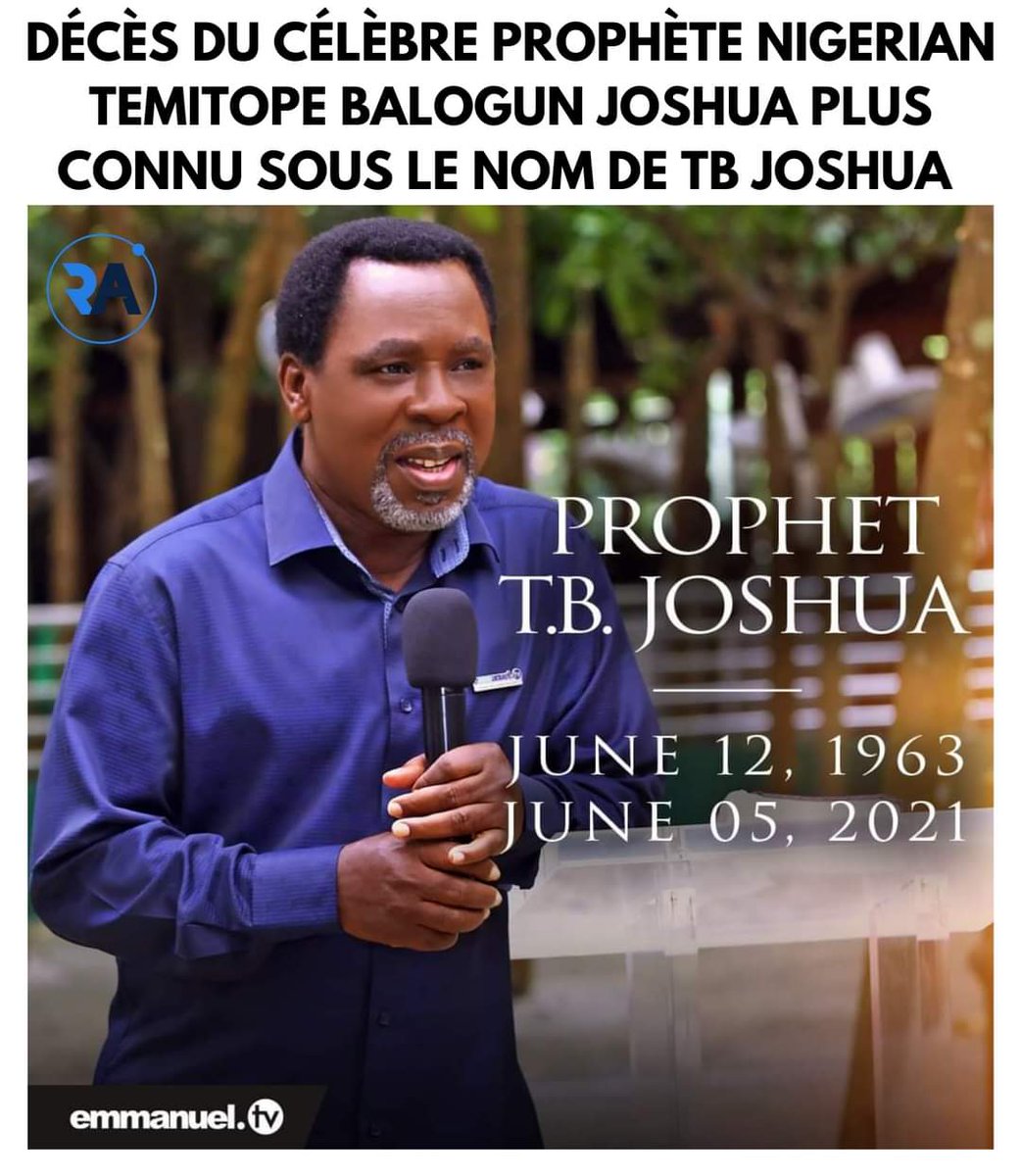 posomarcia's tweet photo. Que le Dieu du ciel se souvienne de toi ...#ReposEternel Man of God https://t.co/I4a9vSozmE