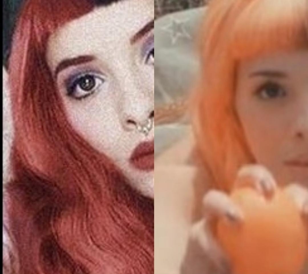concretxpoppy's tweet photo. Melanie martinez's different hair colors form a rainbow!! <3 https://t.co/pCeLJB9F3v