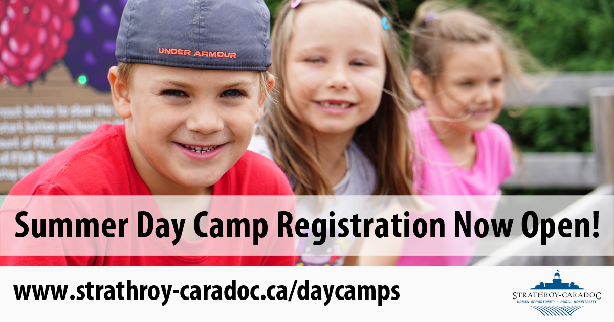 StrathCaradoc's tweet photo. Looking forward to summer? So are we! Check out our summer day camp programs including aquatics, lacrosse, and track and field, or special interest camps like art, science, and junior trades. Learn more at https://t.co/vgI1o22lQx. https://t.co/GuXqw2HkCG