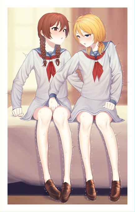 Skeb納品致しました!「100%おれんじじゅ〜すっ!」よりマールちゃんとフェルネットちゃんを描かせていただきました。ご依頼ありがとうございました😊 https://t.co/DMy55twplQ 